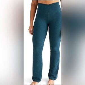 NWT! BEYOND YOGA Teal Spacedye A Your Leisure Bootcut Yoga Pants